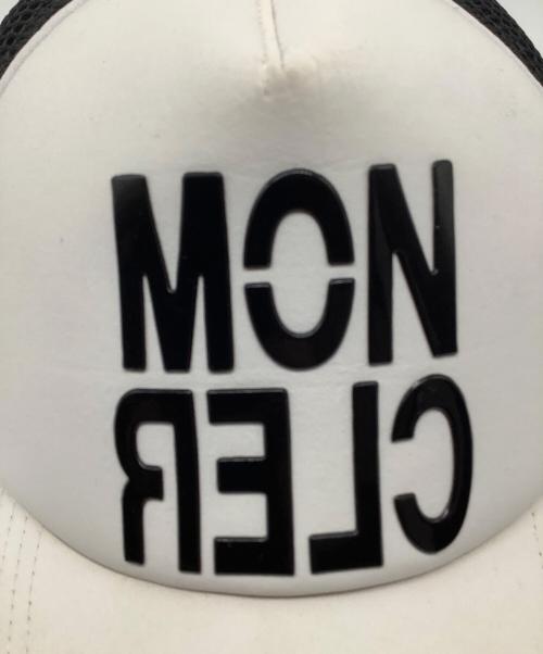 MONCLER GRENOBLE（モンクレール グルノーブル）MONCLER GRENOBLE (モンクレール グルノーブル) ラバーロゴ2トーンキャップ ホワイト×ブラック サイズ:Mの古着・服飾アイテム