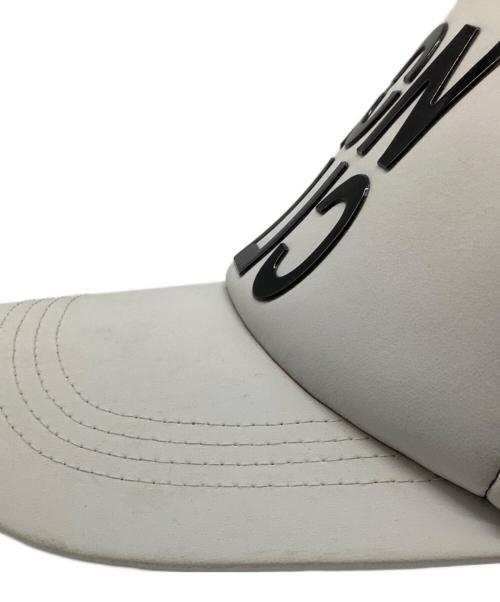 MONCLER GRENOBLE（モンクレール グルノーブル）MONCLER GRENOBLE (モンクレール グルノーブル) ラバーロゴ2トーンキャップ ホワイト×ブラック サイズ:Mの古着・服飾アイテム