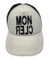 中古・古着 MONCLER GRENOBLE (モンクレール グルノーブル) ラバーロゴ2トーンキャップ ホワイト×ブラック サイズ:M：15000円