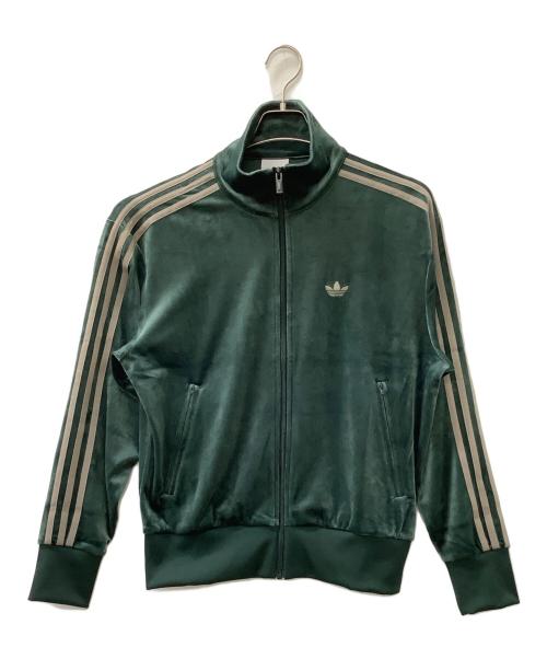 adidas（アディダス）adidas (アディダス) ファイヤーバード ベロアトラックトップ グリーン サイズ:XSの古着・服飾アイテム