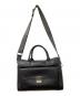 中古・古着 ANYA HINDMARCH (アニヤ・ハインドマーチ) Carker 2WAYバッグ ブラック：18000円