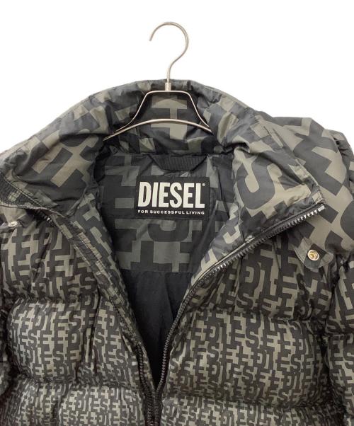 DIESEL（ディーゼル）DIESEL (ディーゼル) ダウンジャケット ブラック×カーキ サイズ:XLの古着・服飾アイテム
