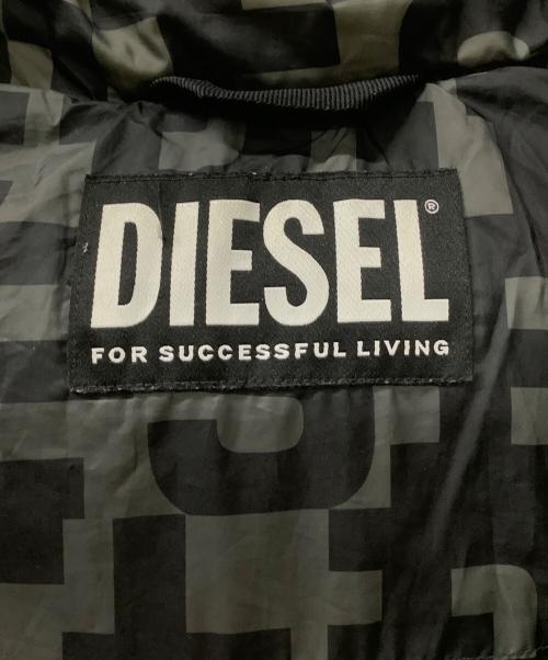 DIESEL（ディーゼル）DIESEL (ディーゼル) ダウンジャケット ブラック×カーキ サイズ:XLの古着・服飾アイテム