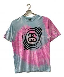 stussy（ステューシー）の古着「Aqua Spiral SS tie-dye」｜スカイブルー×ピンク