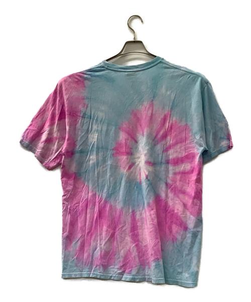 stussy（ステューシー）stussy (ステューシー) Aqua Spiral SS tie-dye スカイブルー×ピンク サイズ:XLの古着・服飾アイテム