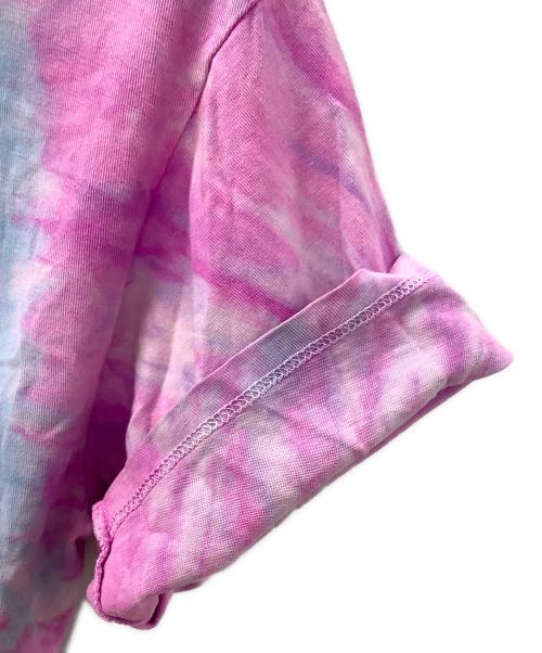 stussy（ステューシー）stussy (ステューシー) Aqua Spiral SS tie-dye スカイブルー×ピンク サイズ:XLの古着・服飾アイテム