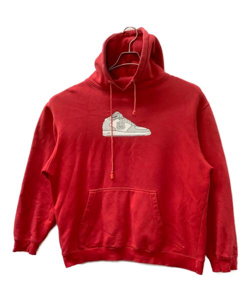 stussy（ステューシー）stussy (ステューシー) プルオーバーパーカー レッド サイズ:Ｌの古着・服飾アイテム