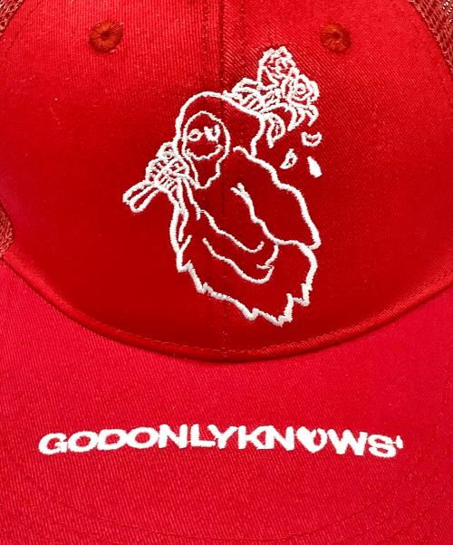 GOD ONLY KNOWS（ゴッドオンリーノウズ）GOD ONLY KNOWS (ゴッドオンリーノウズ) キャップ レッドの古着・服飾アイテム
