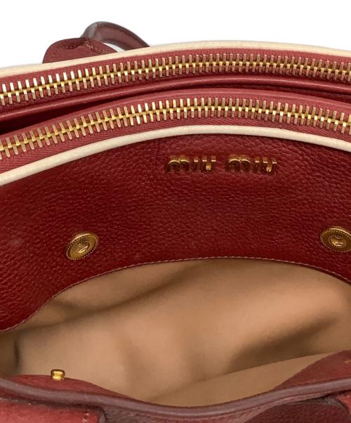 MIU MIU（ミュウミュウ）MIU MIU (ミュウミュウ) トートバッグ ボルドーの古着・服飾アイテム