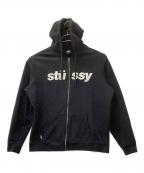 stussyステューシー）の古着「ジップパーカー」｜ブラック