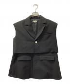 Ameriアメリ）の古着「3WAY PIN TUCK LAYERED VEST」｜ブラック