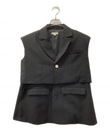 Ameri（アメリ）の古着「3WAY PIN TUCK LAYERED VEST」｜ブラック