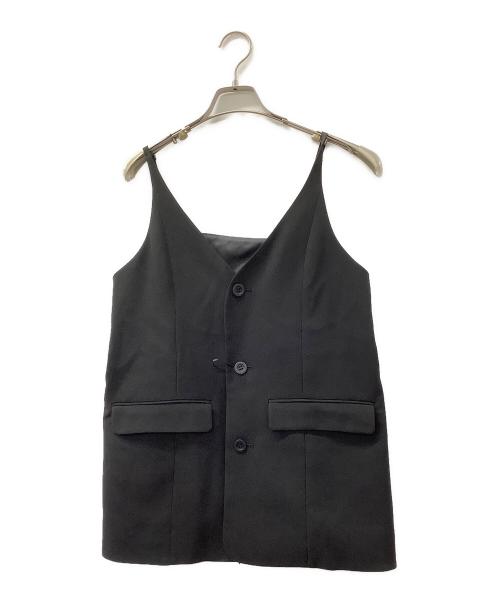 Ameri（アメリ）Ameri (アメリ) 3WAY PIN TUCK LAYERED VEST ブラック サイズ:S 未使用品の古着・服飾アイテム