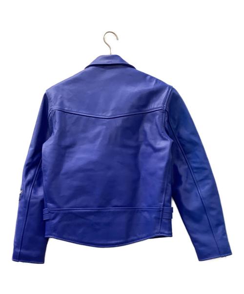 HORN WORKS（ホーンワークス）HORN WORKS (ホーンワークス) レザージャケット ブルー サイズ:Mの古着・服飾アイテム