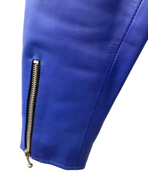 HORN WORKS（ホーンワークス）HORN WORKS (ホーンワークス) レザージャケット ブルー サイズ:Mの古着・服飾アイテム