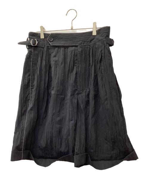 Ujoh（ウジョー）Ujoh (ウジョー) サイドベルトショートパンツ ブラック サイズ:2の古着・服飾アイテム