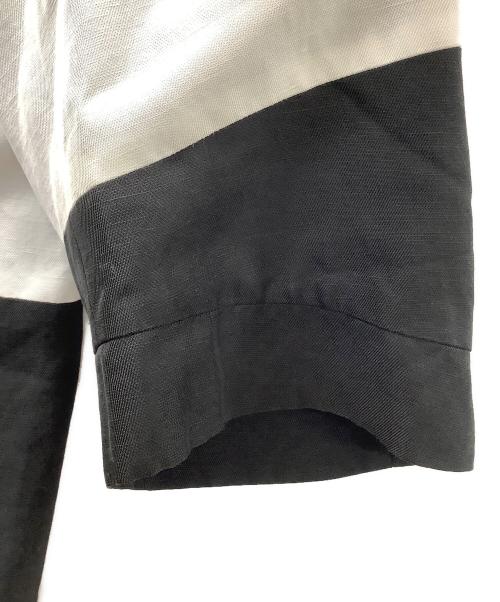 ADORE（アドーア）ADORE (アドーア) 半袖ブラウス ブラック×ホワイト サイズ:38の古着・服飾アイテム