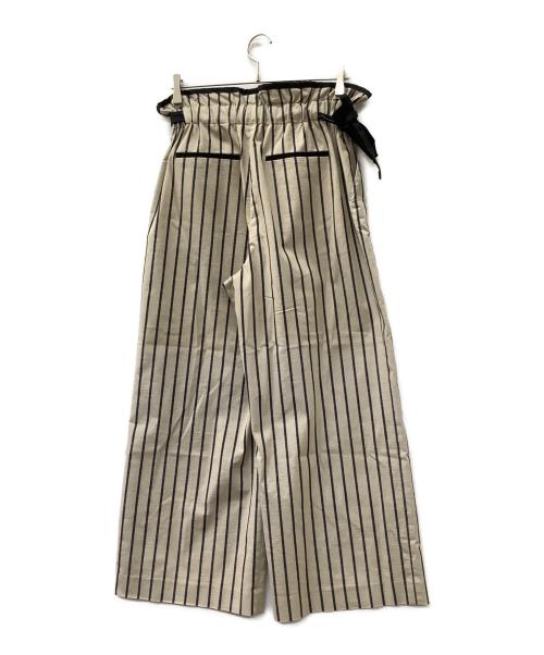 ADORE（アドーア）ADORE (アドーア) ワイドパンツ ベージュ×ブラック サイズ:38の古着・服飾アイテム