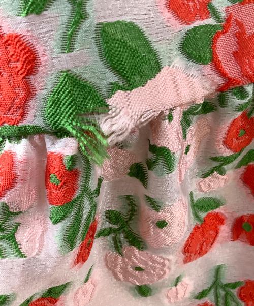 POPPY（ポピー）POPPY (ポピー) フラワージャガードオフショルドレス マルチカラー サイズ:Fの古着・服飾アイテム