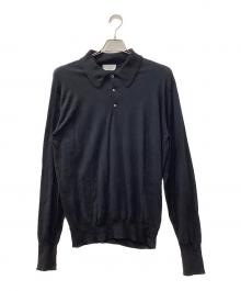 JOHN SMEDLEY（ジョンスメドレー）の古着「薄手ニット」｜ブラック