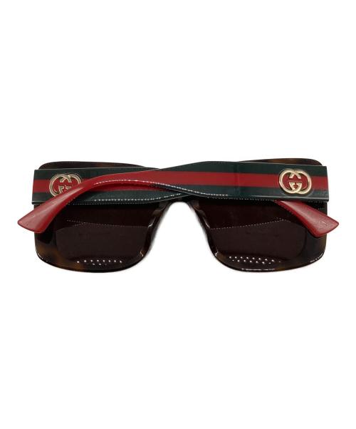 GUCCI（グッチ）GUCCI (グッチ) スクエア サングラス ブラウン トータスシェル サイズ:55口18-145の古着・服飾アイテム