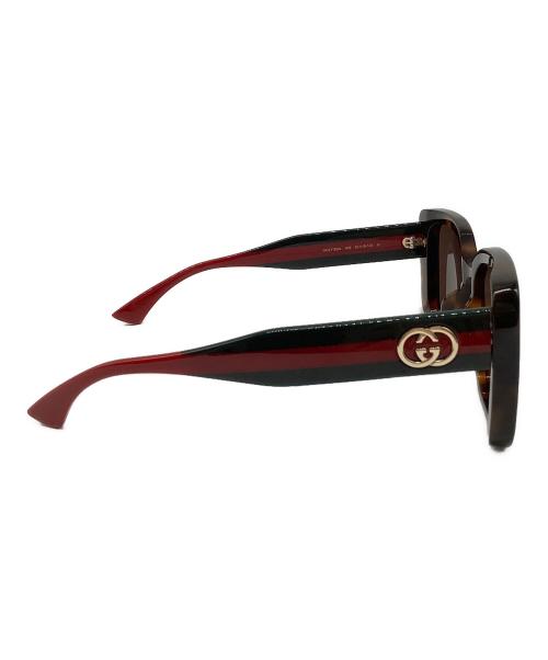 GUCCI（グッチ）GUCCI (グッチ) スクエア サングラス ブラウン トータスシェル サイズ:55口18-145の古着・服飾アイテム