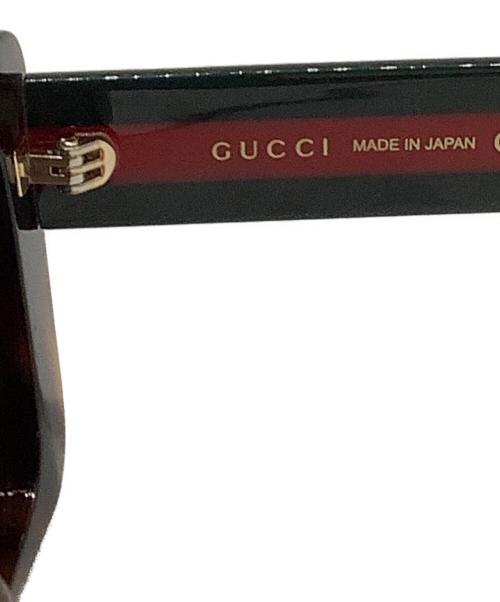 GUCCI（グッチ）GUCCI (グッチ) スクエア サングラス ブラウン トータスシェル サイズ:55口18-145の古着・服飾アイテム