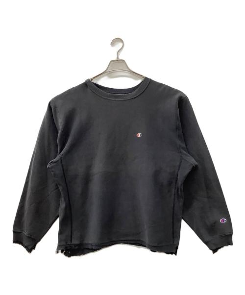 Champion REVERSE WEAVE（チャンピオン リバース ウィーブ）Champion REVERSE WEAVE (チャンピオン リバース ウィーブ) クルーネックスウェット ブラック サイズ:Lの古着・服飾アイテム