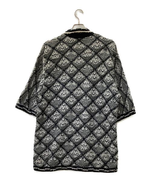 Coogi（クージー）Coogi (クージー) 薄手ニット ブラック×ホワイト サイズ:XLの古着・服飾アイテム