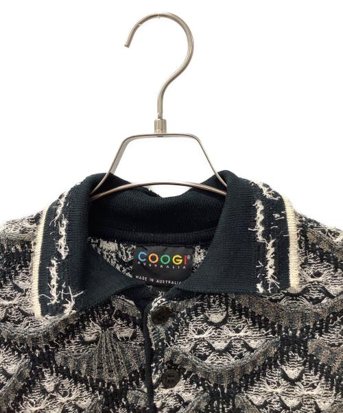Coogi（クージー）Coogi (クージー) 薄手ニット ブラック×ホワイト サイズ:XLの古着・服飾アイテム
