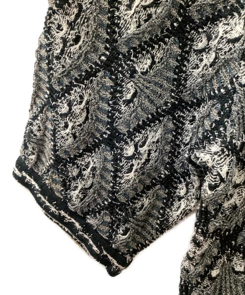 Coogi（クージー）Coogi (クージー) 薄手ニット ブラック×ホワイト サイズ:XLの古着・服飾アイテム