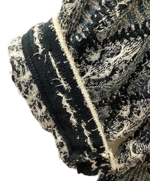 Coogi（クージー）Coogi (クージー) 薄手ニット ブラック×ホワイト サイズ:XLの古着・服飾アイテム