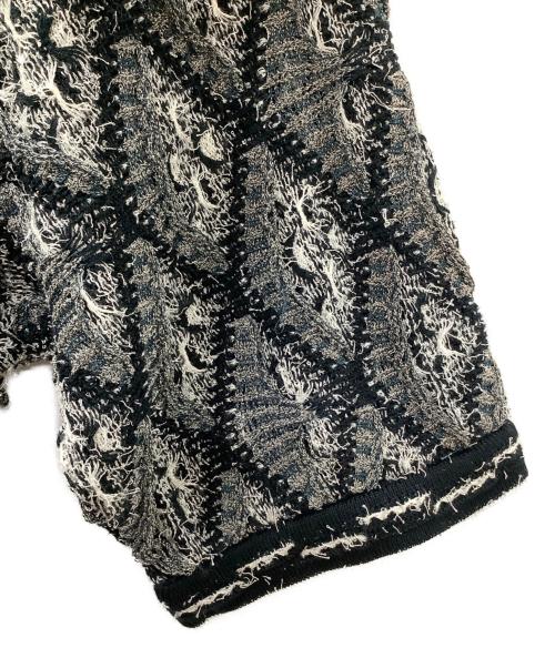 Coogi（クージー）Coogi (クージー) 薄手ニット ブラック×ホワイト サイズ:XLの古着・服飾アイテム