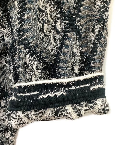 Coogi（クージー）Coogi (クージー) 薄手ニット ブラック×ホワイト サイズ:XLの古着・服飾アイテム