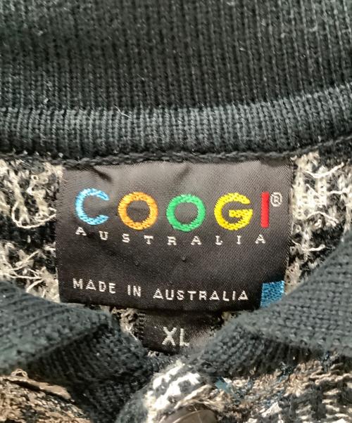 Coogi（クージー）Coogi (クージー) 薄手ニット ブラック×ホワイト サイズ:XLの古着・服飾アイテム