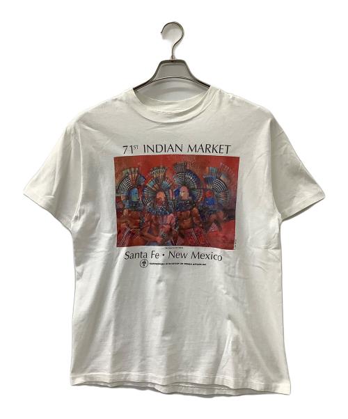 Hanes（ヘインズ）Hanes (ヘインズ) インディアンマーケット 90's ホワイト サイズ:Lの古着・服飾アイテム