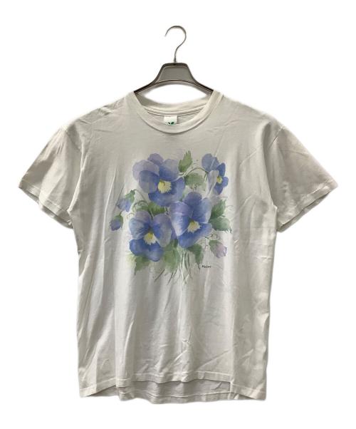 soft as a GRAPE（ソフト・アズ・ア・グレープ）soft as a GRAPE (ソフト・アズ・ア・グレープ) 半袖Tシャツ ホワイト サイズ:Lの古着・服飾アイテム
