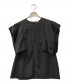 CLANEクラネ）の古着「CLANE SQUARE SLEEVE BLOUSE」｜ブラック