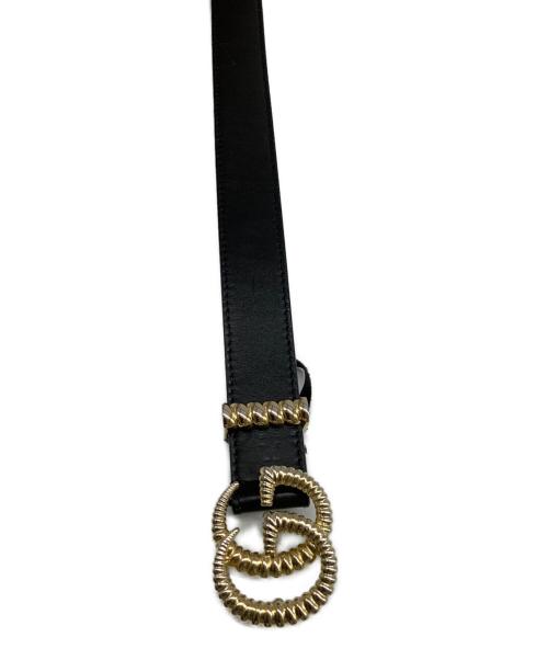 GUCCI（グッチ）GUCCI (グッチ) トーションダブルGバックル ブラックの古着・服飾アイテム