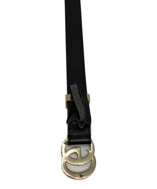 GUCCI（グッチ）GUCCI (グッチ) トーションダブルGバックル ブラックの古着・服飾アイテム
