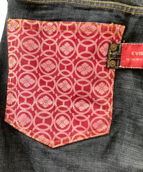 EVISU（エヴィス）EVISU (エヴィス) 家紋カモメバックペイント インディゴ サイズ:W34×L34の古着・服飾アイテム