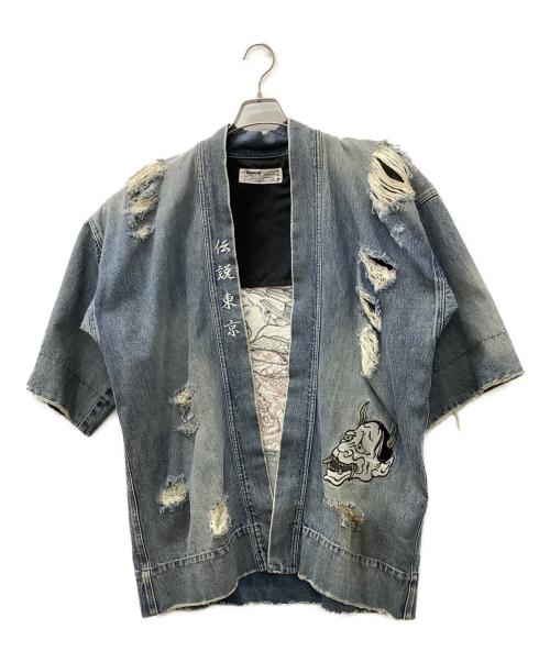 LEGENDA（レジェンダ）LEGENDA (レジェンダ) 伝説東京 太夫刺繍法被 スカイブルー サイズ:Fの古着・服飾アイテム