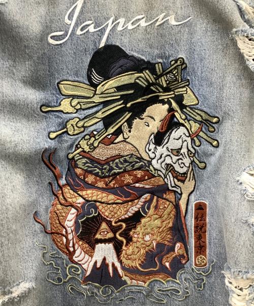 LEGENDA（レジェンダ）LEGENDA (レジェンダ) 伝説東京 太夫刺繍法被 スカイブルー サイズ:Fの古着・服飾アイテム
