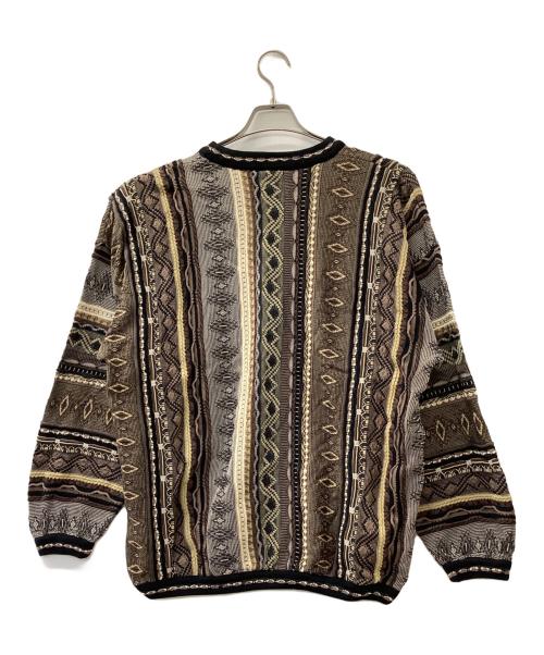 TUNDRA（ツンドラ）TUNDRA (ツンドラ) 厚手ニット ブラウン×ブラック サイズ:L 未使用品の古着・服飾アイテム