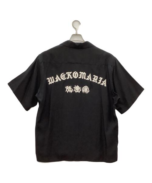 WACKO MARIA（ワコマリア）WACKO MARIA (ワコマリア) 舐達麻 (ナメダルマ) HIGH TIMES (ハイ タイムズ) 50'S OPEN COLLAR SHIRT ブラック サイズ:Lの古着・服飾アイテム