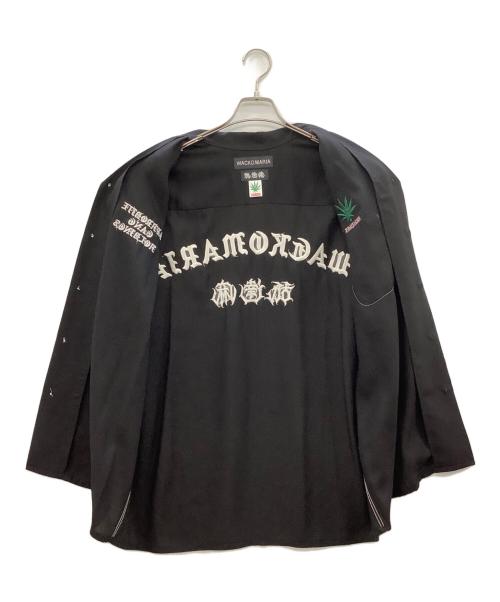 WACKO MARIA（ワコマリア）WACKO MARIA (ワコマリア) 舐達麻 (ナメダルマ) HIGH TIMES (ハイ タイムズ) 50'S OPEN COLLAR SHIRT ブラック サイズ:Lの古着・服飾アイテム