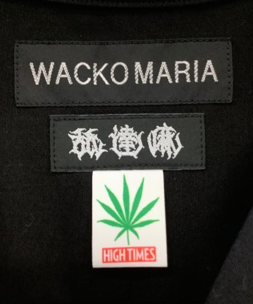 WACKO MARIA（ワコマリア）WACKO MARIA (ワコマリア) 舐達麻 (ナメダルマ) HIGH TIMES (ハイ タイムズ) 50'S OPEN COLLAR SHIRT ブラック サイズ:Lの古着・服飾アイテム