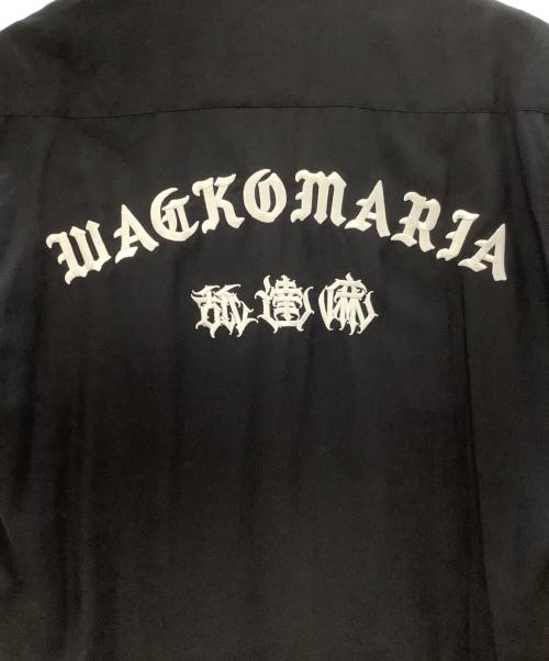WACKO MARIA（ワコマリア）WACKO MARIA (ワコマリア) 舐達麻 (ナメダルマ) HIGH TIMES (ハイ タイムズ) 50'S OPEN COLLAR SHIRT ブラック サイズ:Lの古着・服飾アイテム