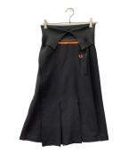 FRED PERRY×AKANE UTSUNOMIYAフレッドペリー×アカネウツノミヤ）の古着「Deep Rib Track Skirt」｜ブラック