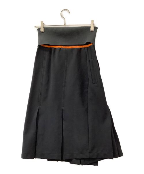 FRED PERRY（フレッドペリー）FRED PERRY (フレッドペリー) AKANE UTSUNOMIYA (アカネウツノミヤ) Deep Rib Track Skirt ブラック サイズ:UK8の古着・服飾アイテム